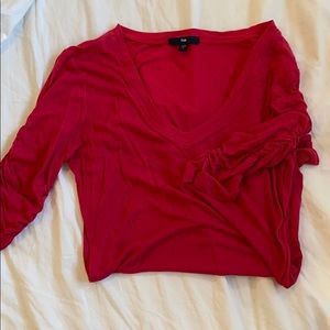 Great condition sheer dark pink top